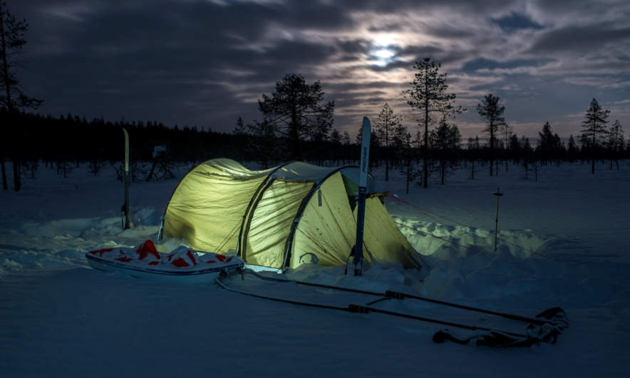 Tent in the moonlight