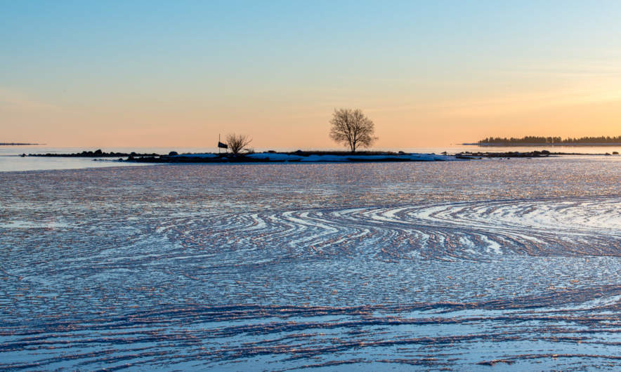 Ice swirls at Harrbäckssand