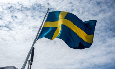 Swedish flag on the ferry