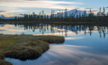 km 551 – A boggy pond near Vinliden. It start’s getting darker.