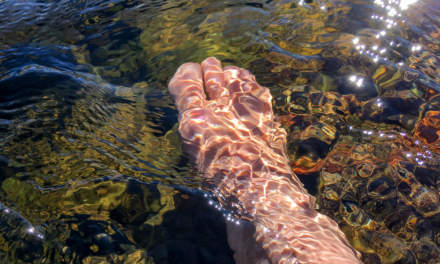 Dangling feet in the icecold water