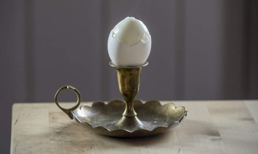 Improvised egg cup