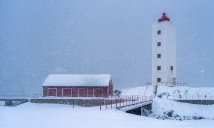 Lighthouse in the snow