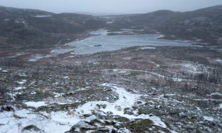 View back on the lake Skulsfjordvatnet
