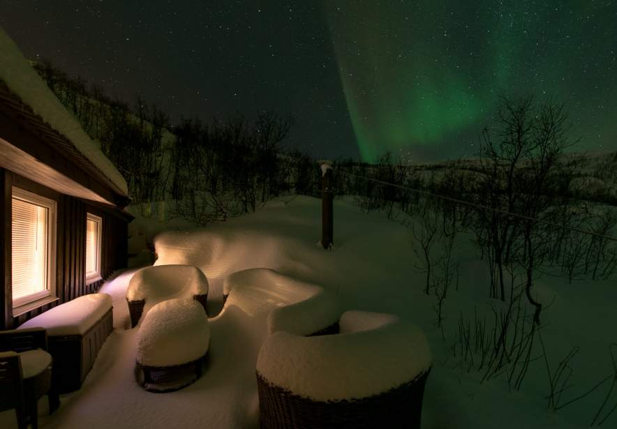 Polar light at the Kattfjorden cabin