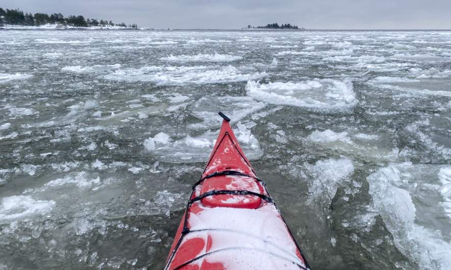 Kayak and ice II