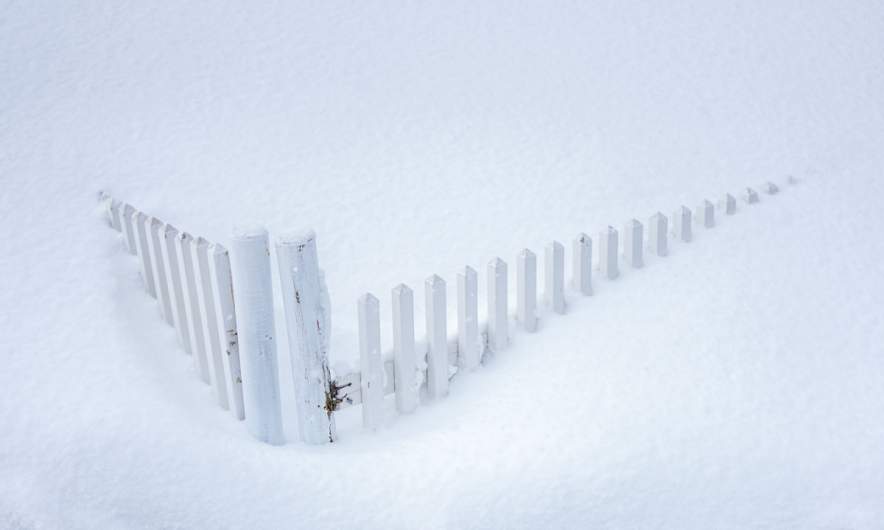 Snowed in fence