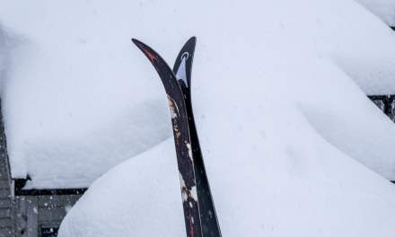 18 February – skis in front of my flat