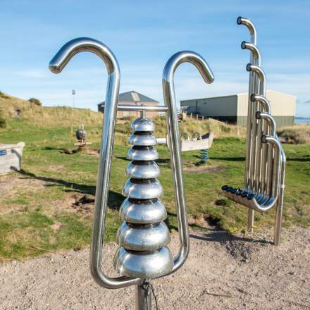 Dornoch beach: outdoor musical instruments