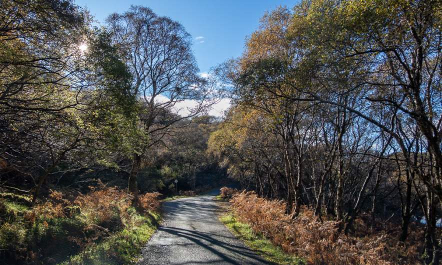 Single-track road south of Lochinver