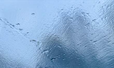Freezing drizzle on the windscreen