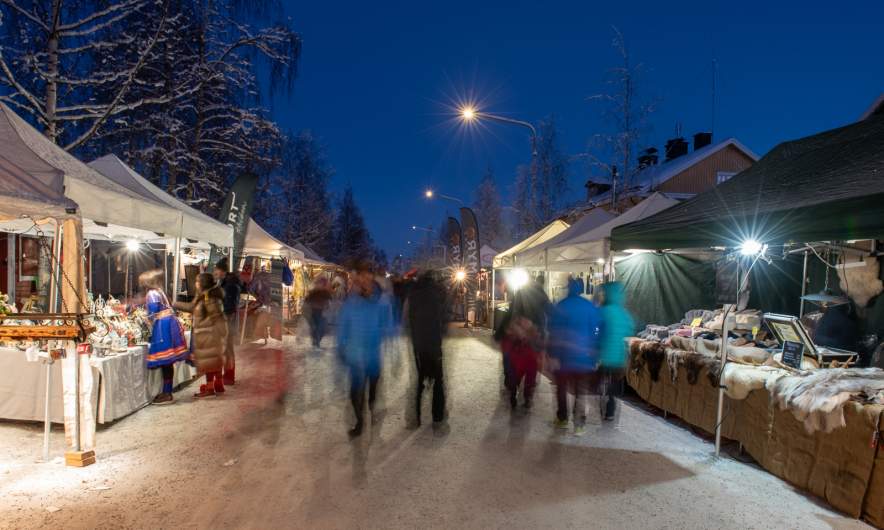 Jokkmokk market in the blue-hour I