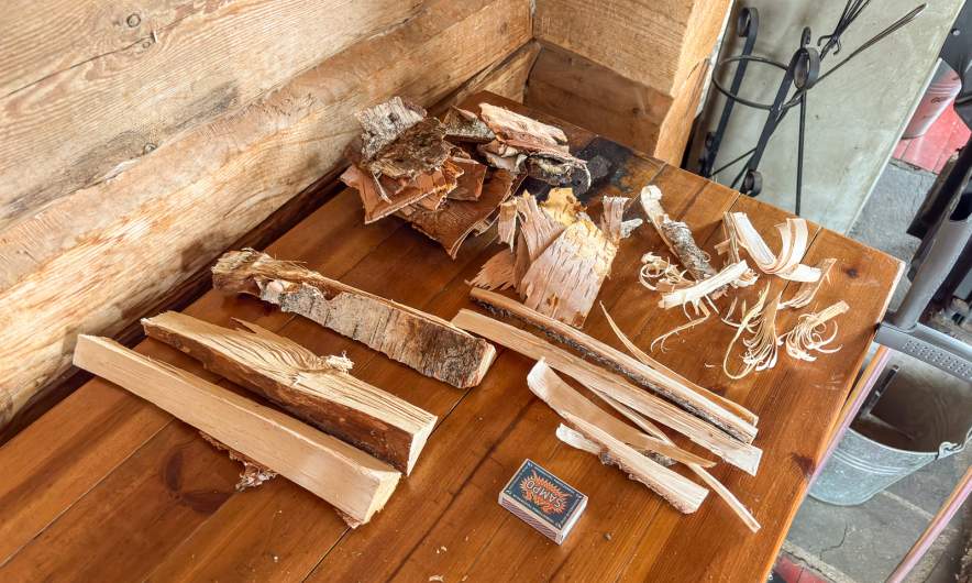 Beautifully arranged kindling