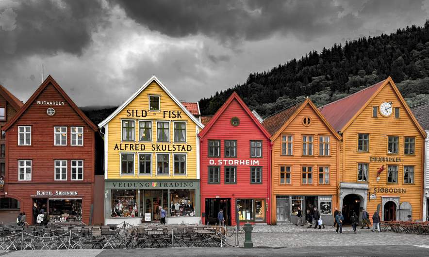 Bryggen – heavily edited in Lightroom