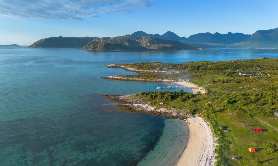 Sommarøya beach, Drone image