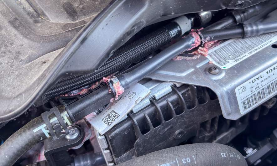 Coolant leakage in our rental car