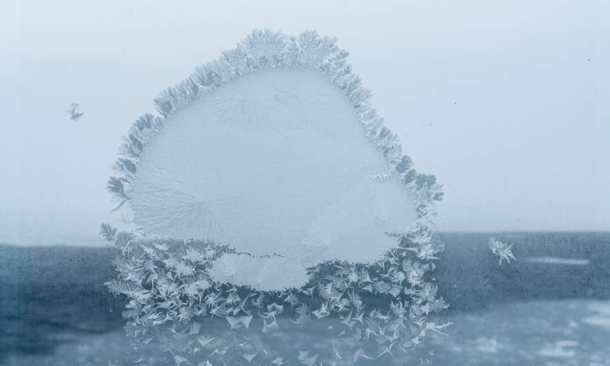Frost pattern at the window
