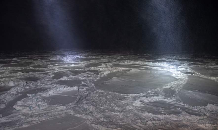 Sea ice in the night II