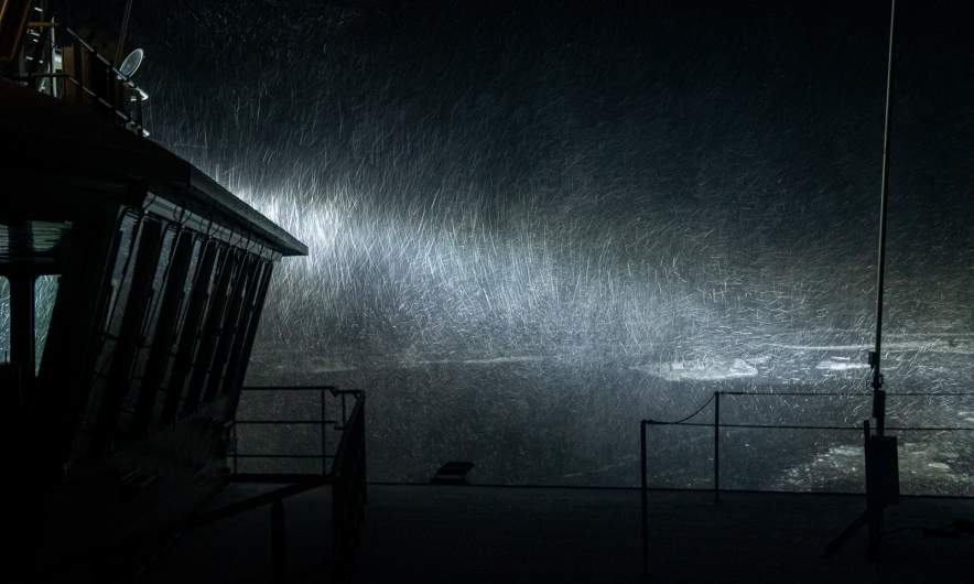 Snowfall in the evening